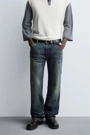 Джинсы FLARE FIT с заниженной талией- Заказать в России