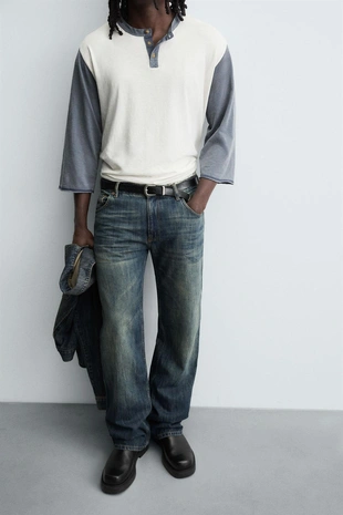 Джинсы FLARE FIT с заниженной талией- Заказать в России