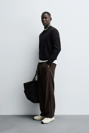 Трикотажное поло из 100% шерсти- Заказать в России