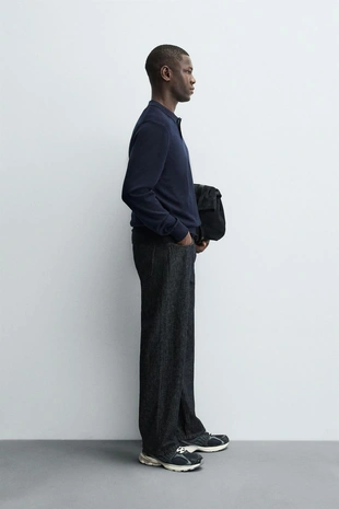 Трикотажное поло из 100% шерсти