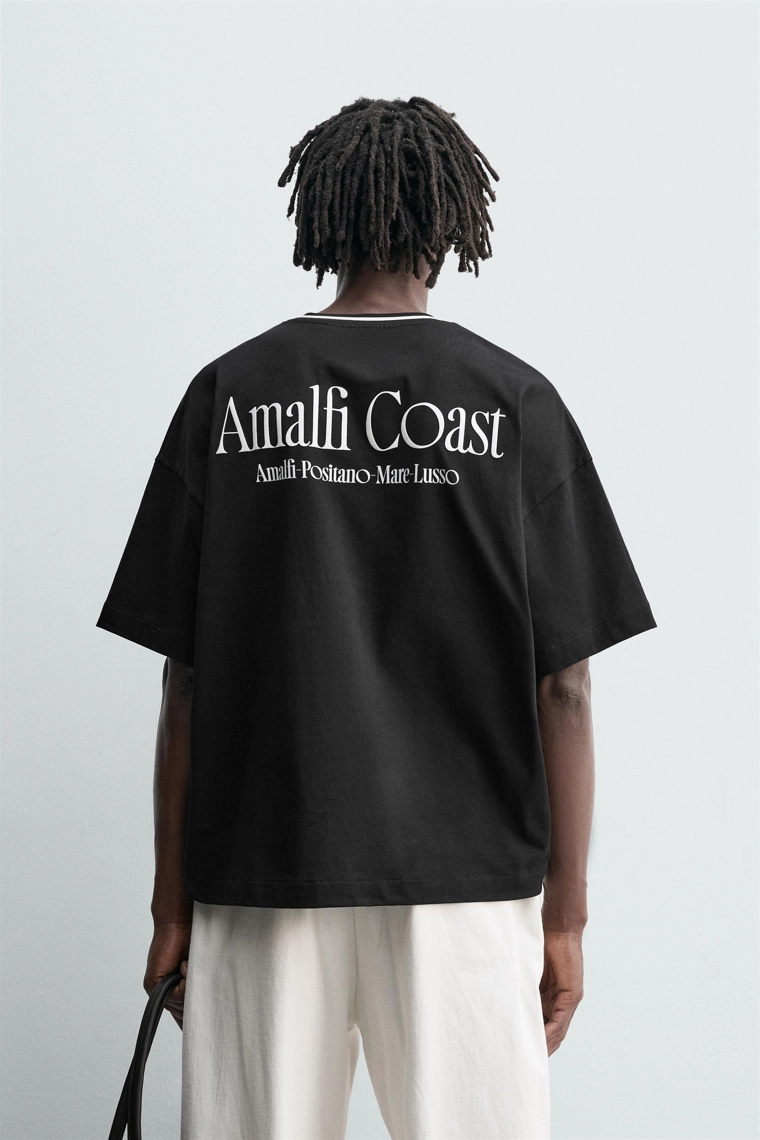 Футболка с текстурным принтом слогана