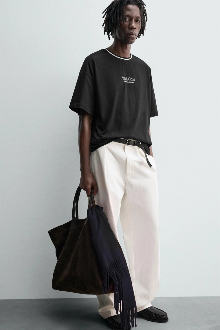 Футболка с текстурным принтом слогана