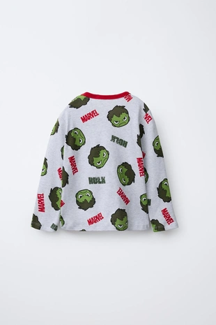 Grey marl | 8501/408/803 - Zara 2–6 лет/ пижама HULK © MARVEL
