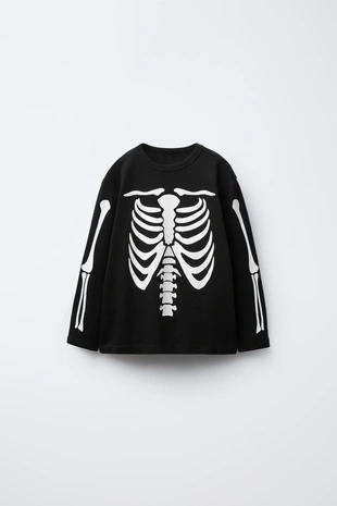 Купить Zara 2–6 лет/пижама «скелет», светящаяся в темноте