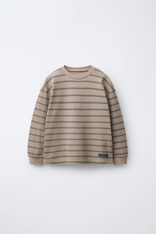 Купить Zara 2-6 лет/пижама в полоску вафельной тканью