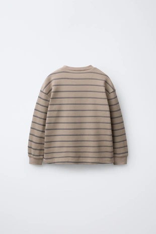 camel | 8501/370/707 - Zara 2-6 лет/пижама в полоску вафельной тканью