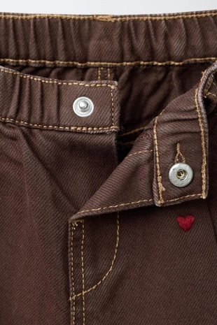 Брюки из твила BALLOON с сердечками- Заказать в России