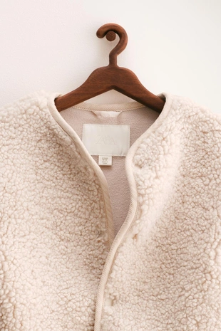 Ecru | 3791/552/712 - Zara ZARA TIMELESS - куртка из искусственной овчины