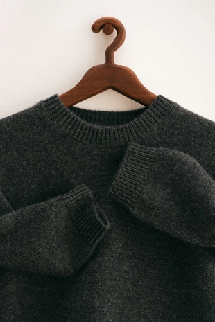 Dark anthracite | 5059/552/898 - Zara ZARA TIMELESS — трикотажный джемпер из кашемира