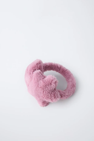 Pink / Mauve | 0653/727/668 - Zara Наушники из искусственного меха «звезда»