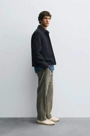 Куртка из ткани с застежкой-молнией- Заказать в России