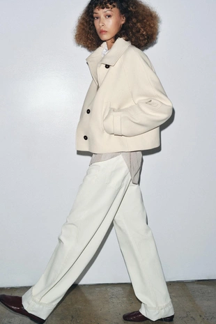 Короткий тренч с шерстью — ZW COLLECTION