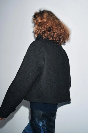 Короткий тренч с шерстью — ZW COLLECTION- Заказать в России