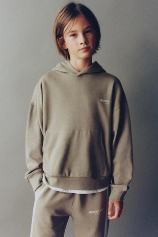 Купить Zara Комплект: толстовка с капюшоном и брюки-джоггеры с полосками