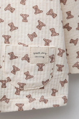 Ecru | 1165/597/712 - Zara Футболка с медвежатами