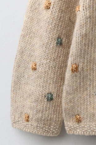 Light beige | 2582/434/052 - Zara Вязаный джемпер с шариками