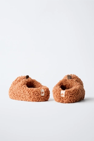 Домашние тапочки из искусственной овчины с тыквой- Заказать в России