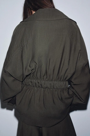 Свободная куртка с поясом — ZW COLLECTION- Заказать в России