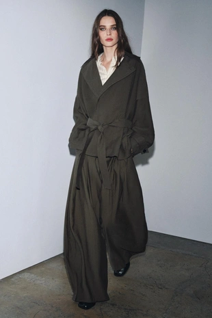 Свободная куртка с поясом — ZW COLLECTION- Заказать в России