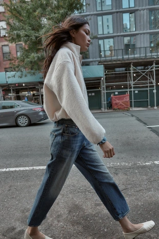 Куртка из букле с воротником-стойкой- Заказать в России