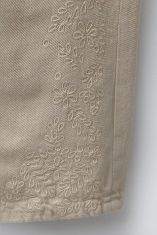 Брюки WIDE LEG с вышивкой- Заказать в России