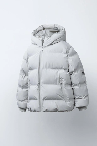 Стеганый пальто с нашивкой WATER REPELLENT- Заказать в России