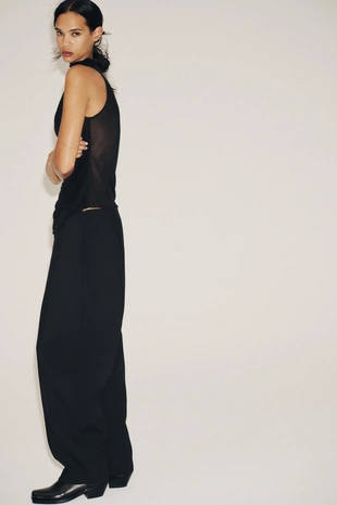 Прозрачный топ с горловиной халтер- Заказать в России