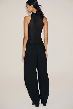 Прозрачный топ с горловиной халтер- Заказать в России