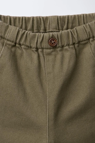 Khaki | 6303/569/505 - Zara Брюки BAGGY из твила