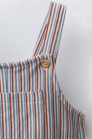 Brown-Blue | 6061/709/049 - Zara Комбинезон в полоску