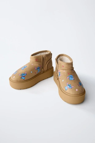 Brown | 2119/630/700 - Zara Ботильоны с мехом LILO & STITCH © DISNEY