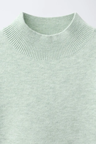 Light green | 2756/707/526 - Zara Однотонный трикотажный джемпер