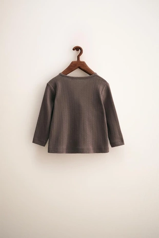 Aubergine | 5767/575/610 - Zara ZARA TIMELESS — футболка-кимоно в технике «поинтель»