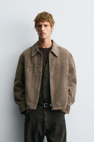 Жаккардовая куртка с текстурой- Заказать в России