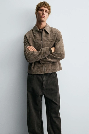 Жаккардовая куртка с текстурой- Заказать в России