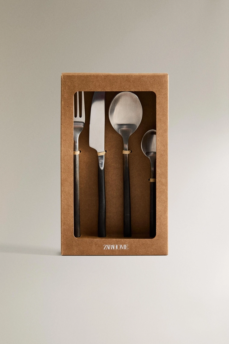 Набор столовых приборов из 4 предметов с античной отделкой