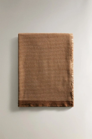 Плед из полосатого велюра- Заказать в России