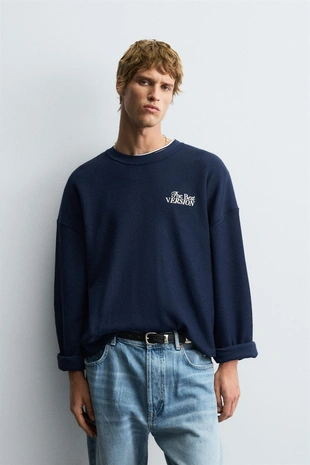 Купить Zara Толстовка с текстурным рисунком и надписями