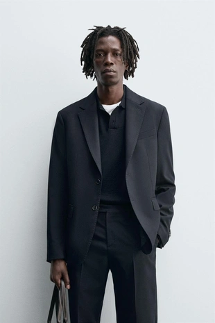 Купить Zara Костюмный блейзер из 100% шерсти