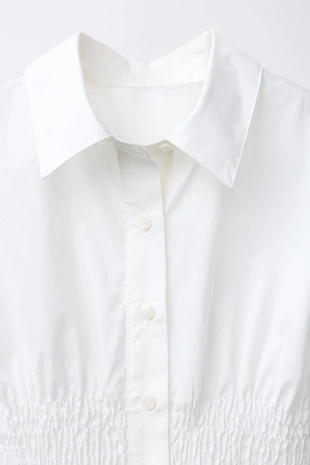 White | 6628/396/250 - Zara Рубашка с эластичной отделкой и контрастными бантами