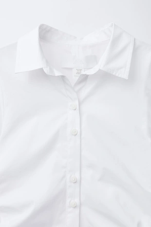 White | 6635/481/250 - Zara Рубашка со сборками по бокам