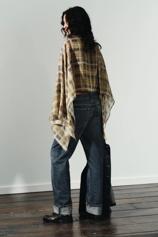 Прямые джинсы FOLDED со средней посадкой- Заказать в России