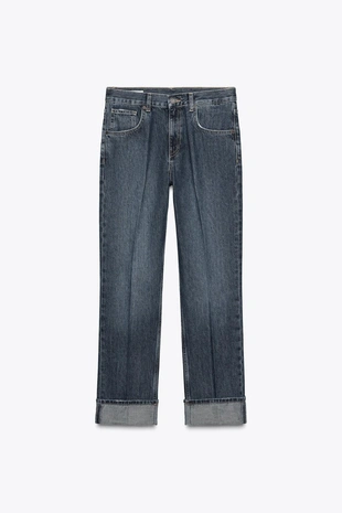 Прямые джинсы FOLDED со средней посадкой- Заказать в России