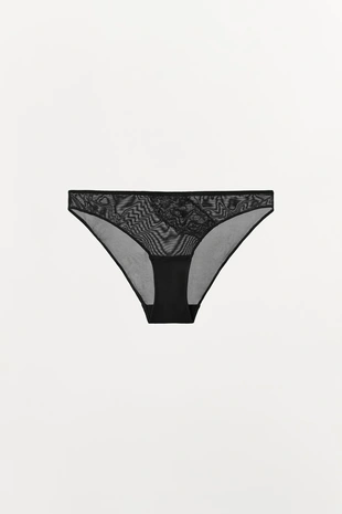 Трусы из сетчатой ткани с кружевом- Заказать в России