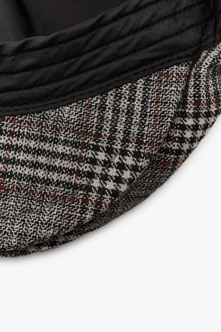 Берет в клетку с шерстью- Заказать в России