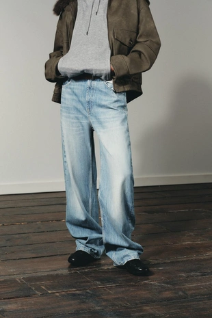 Джинсы TRF WIDE-LEG со средней посадкой- Заказать в России