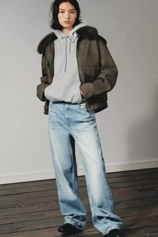 Джинсы TRF WIDE-LEG со средней посадкой- Заказать в России