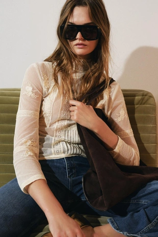 Романтичная блуза с кружевом — ZW COLLECTION- Заказать в России