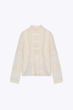 Романтичная блуза с кружевом — ZW COLLECTION- Заказать в России