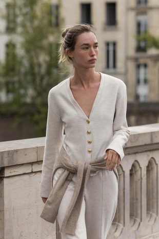 Мягкая куртка на пуговицах